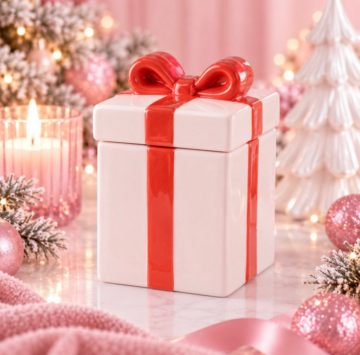 Pink Christmas Present Wax Burner (Pre Order)